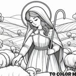 Catholic Burgundy Martyr: Regina Christian Coloring Page