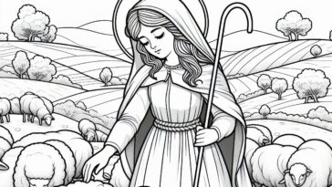 Catholic Burgundy Martyr: Regina Christian Coloring Page