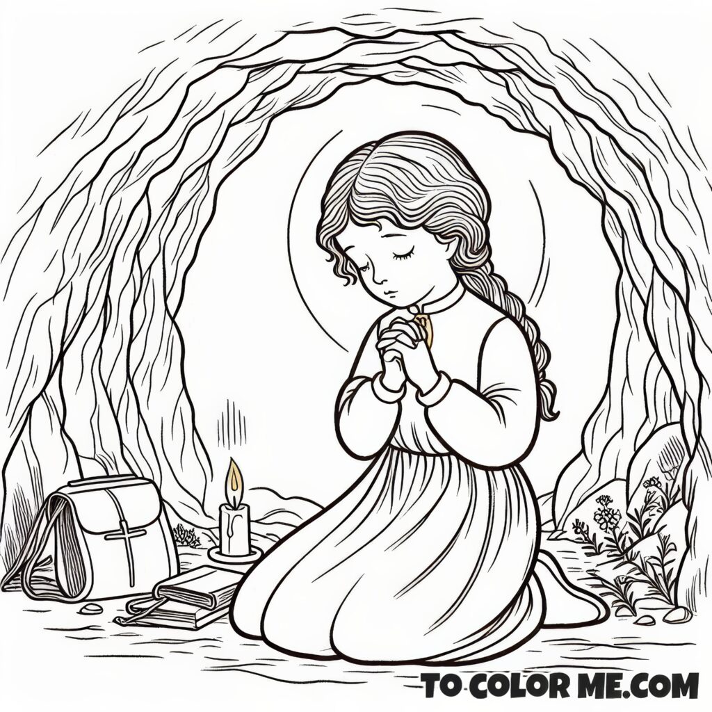 Hidden Saint: Rosalia Coloring Page
