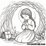 Hidden Saint: Rosalia Coloring Page