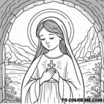 Palermo's Patroness: Rosalia Coloring Sheet