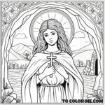Secret Saint: Rosalia Coloring Page