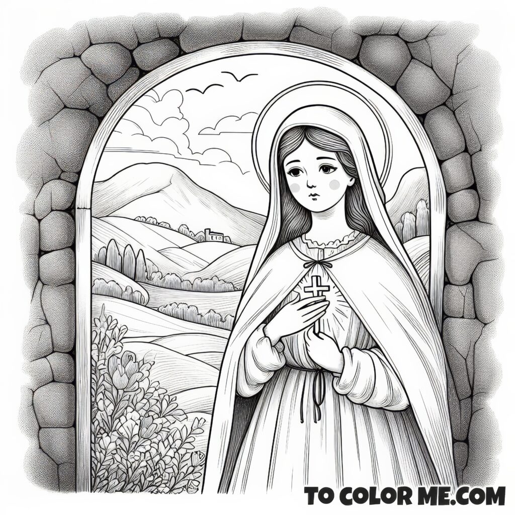Hermit's Resolution: Rosalia Coloring Page