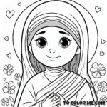 Mother Teresa: Calcutta's Saint Coloring Page