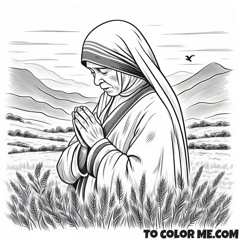 Missionary of Charity: Teresa Coloring Sheet