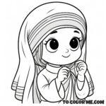 Hope in Darkness: Mother Teresa Coloring Page