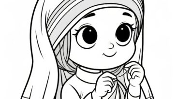 Hope in Darkness: Mother Teresa Coloring Page