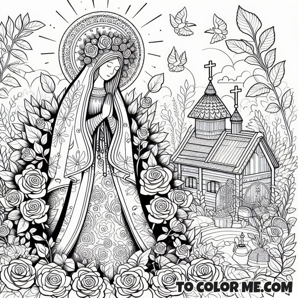 Marian Devotion: Mystical Rose Christian Activity Sheet