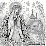 Marian Devotion: Mystical Rose Christian Activity Sheet
