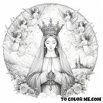 Catholic Queen of Heaven: Holy Name of Mary Coloring Page