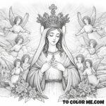 Salvation History: Queen Mary Holy Name Coloring Sheet