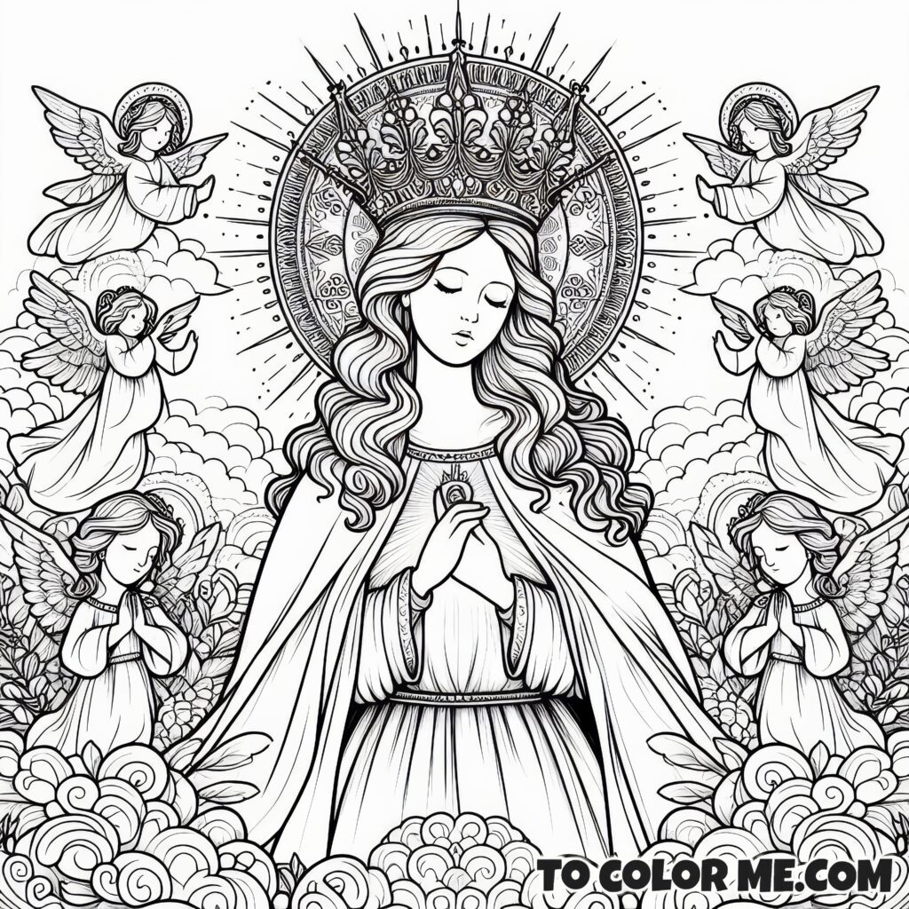 Liturgical Calendar: Queen of Heaven Marian Feast Activity