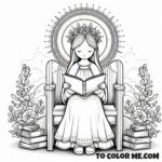 Catholic Seat of Wisdom: Holy Name of Mary Coloring Page
