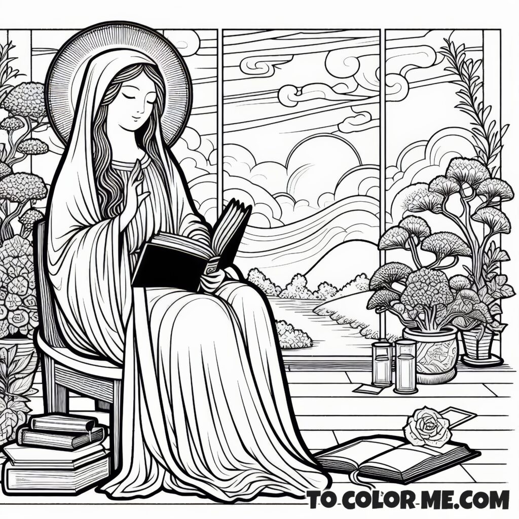 Our Lady's Wisdom: Catholic Holy Name Coloring Activity