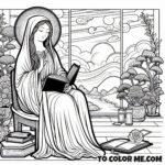 Our Lady's Wisdom: Catholic Holy Name Coloring Activity