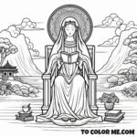 Wisdom Incarnate's Mother: Mary Coloring Sheet for Families