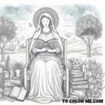 Liturgical Celebration: Seat of Wisdom Marian Feast Coloring