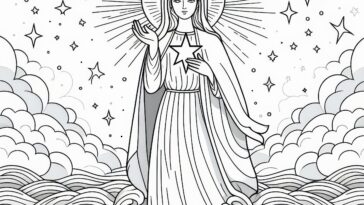Stella Maris: Holy Name of Mary Illuminated Illustration