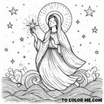 Devotion: Star of the Sea Catholic Sketch Page