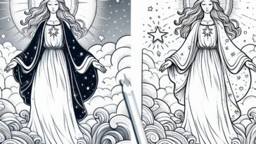 Navigating Faith: Mary's Stellar Title Drawing Activity