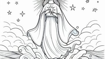 Nautical Novena: Star of the Sea Holy Name Doodle Page