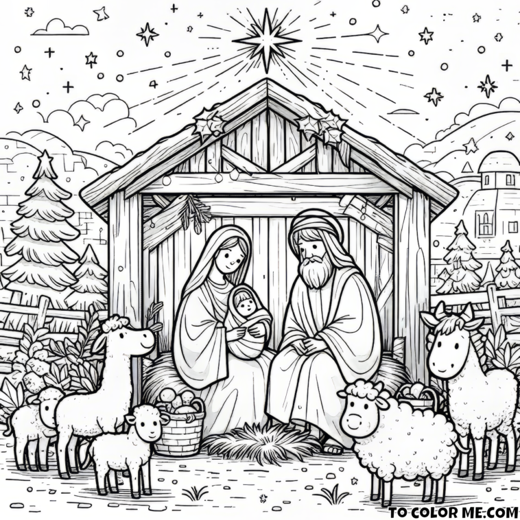 Divine Serenity Unveiled: Embrace the Majesty of the Nativity Scene in